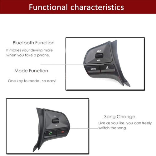 Multi-Function Steering Wheel Button Volume Adjustment Button Cruise Control  for  RIO 5Doors 2012-2015 2