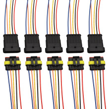 Connecteurs électriques avec fil, 5 pièces, pour voiture,-5P