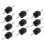 10Pcs Latching On Off Torch Push Button-Flat feet black 1