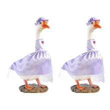 1 stuks veranda ganzenoutfits, 23" standbeelden-Paars 2