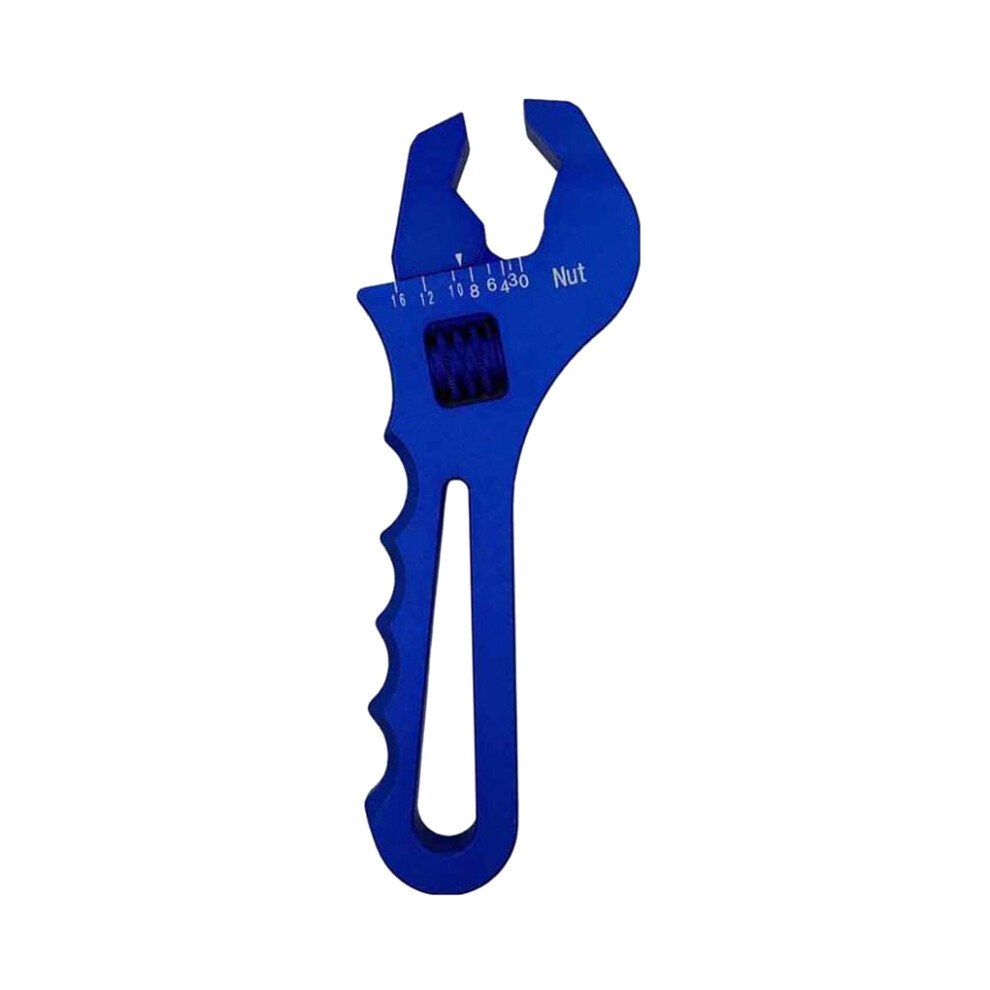 (Blue) An3-An16 Adjustable Wrench Hose End Spanner Portable Repair Blue 7312856821757