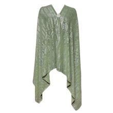 Écharpe tendance en mousseline de soie, châle-vert clair