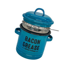 Easy to Clean Enamel Miniature Jar for Seasoning Bacons-Blue