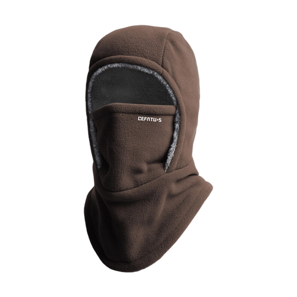 Brown Thick Windproof Beanies Hat Warm Ushanka Hat For Cold