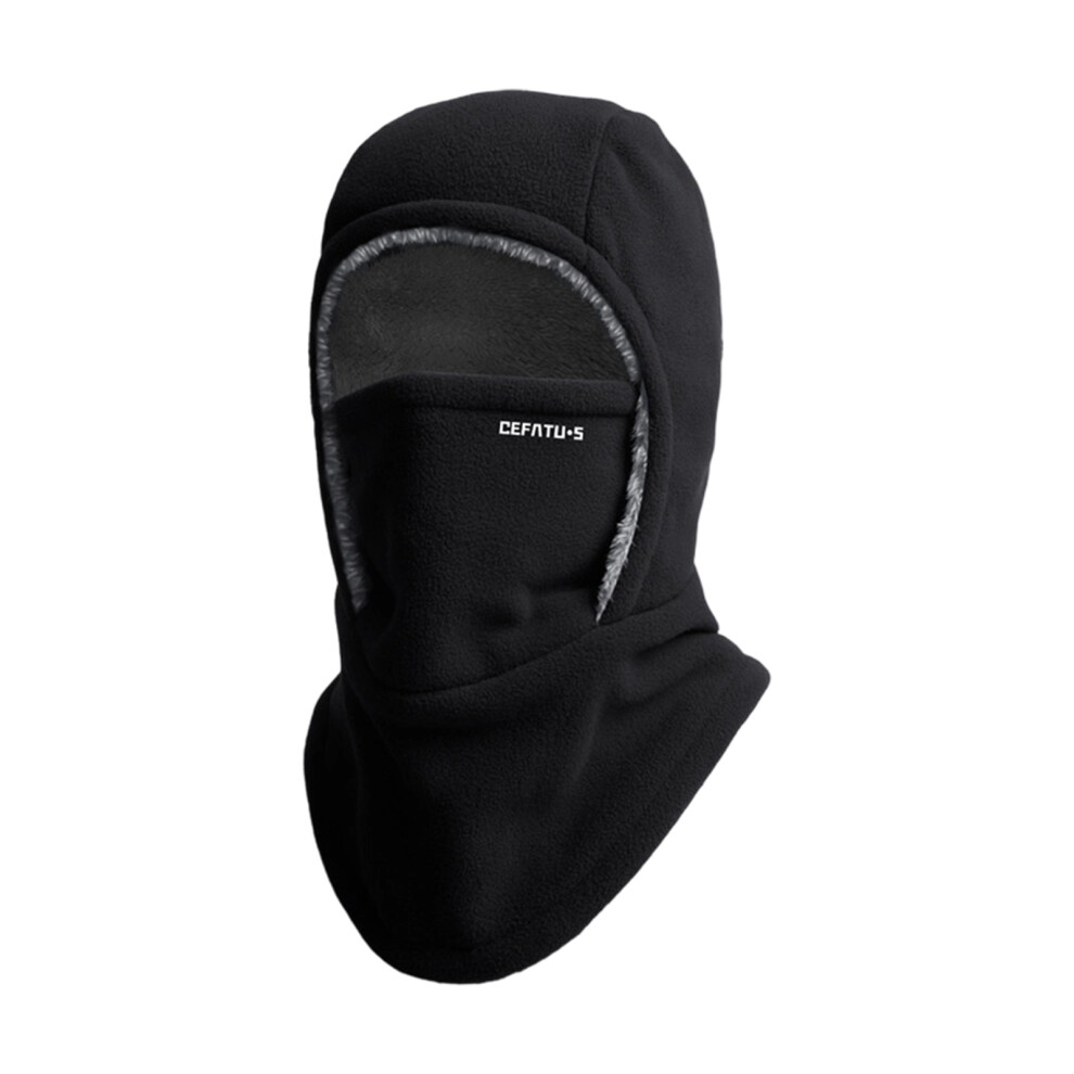 Black Winter Warm Beanies Mask Trapper Hat Warm Ushanka Hat