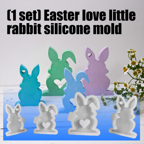Silicone Easters Rabbits Mould For Home Candle And Craft 1