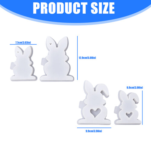 Silicone Easters Rabbits Mould For Home Candle And Craft 2