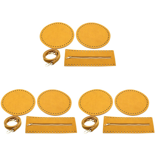 3Sets DIY Bag Zubehör Strap Und PU Leder Bodenschoner Set 1