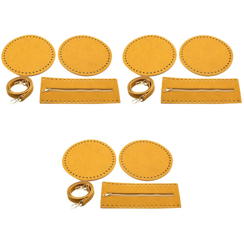 3Sets DIY Bag Zubehör Strap Und PU Leder Bodenschoner Set 2