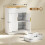 Homcom HOMCOM Sideboard Storage Cupboard with Drawer for Living Room Entryway White 3