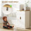 Homcom HOMCOM Sideboard Storage Cupboard with Drawer for Living Room Entryway White 6