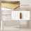 Homcom HOMCOM Sideboard Storage Cupboard with Drawer for Living Room Entryway White 7