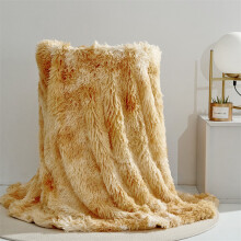 (Tie dye beige) Cozy Up With Soft And Inviting Shaggy Throw Blanket Wide Application