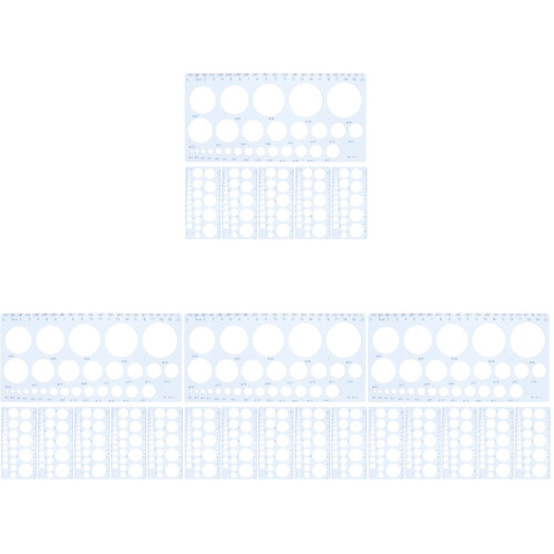 24Pcs Blue Plastic Rulers Geometric Drawing Tools for School 2