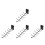 4Pièces Support Archets Métal Noir Pour Violon Et Erhu 9