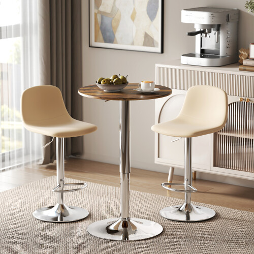 Homcom HOMCOM Round Bar Table, Swivel Bistro Table with Adjustable Height