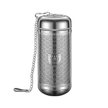 (L) 316 Stainless Steel Honeycomb Texture Tea Filter Teapot For Brewing Tea, Tea Compartment And Water S