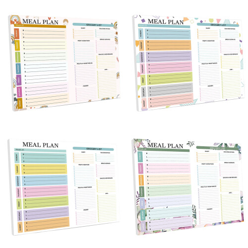 Magnetic Weekly Meal Planner Notebook with 52 Sheets For-Type A 1