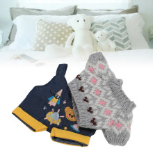 20cm Plush Doll Clothes Gray Cotton Overalls Sweater Kpop Style