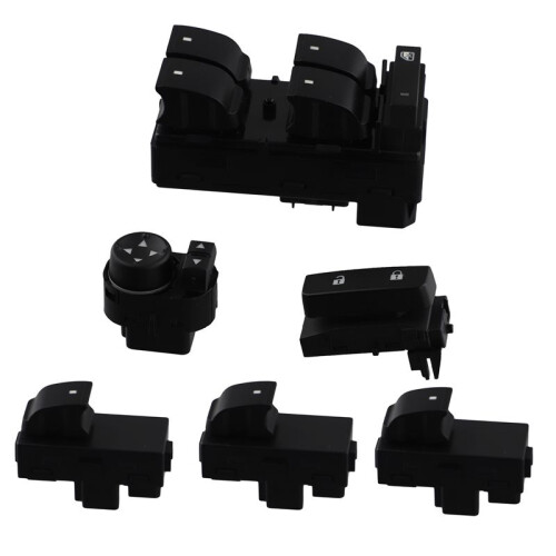 6Pcs/Set Front Left Right Power Window Lifter Button Door Lock Mirror Control  for Chevy Silverado  Sierra