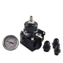 AN8/8/6 Fuel Inject Regulator with Boost Gauge High Pressure 8AN BLACK
