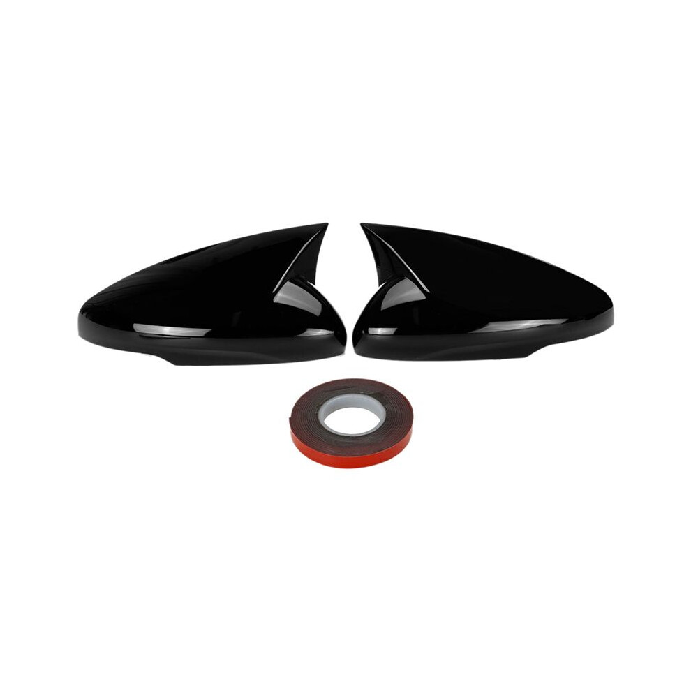 1 Pair Of Gloss Rearview Mirror Housings For Electric Vehicle Mach-E 2021-2022 Horn Cover Modification Parts Black 4713600311518
