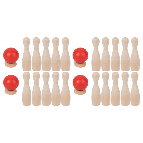 8Ensembles Ensemble De Bowling En Bois Pour Enfants Jeux 1