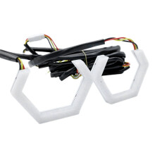 2PCS RGB Angel Eyes Halo Rings Turn Signal APP Control Car UTV Motorcycle DRL Headlight Decorative Light 70Mm