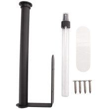 Porta Asciugamani di Carta con Flacone Spray, Rullo per Asciugamani di Carta da Appendere un Parete per Cucina e Bagno (Nero)