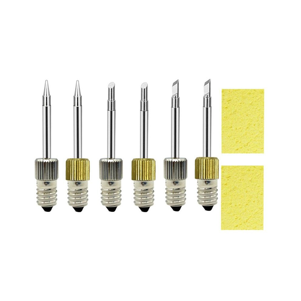 6Pcs Brass Soldering Tips Usb Soldering Iron Welding Soldering Tips For E10 Interface Soldering Stations 4712127785468