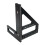 Carpenter Square Aluminum Miter Triangle Ruler Precision Hole Scriber Woodworking Square Protractor 45/90 Degree-Black 1