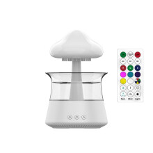 Regenwolken-Luftbefeuchter-Diffusor mit Fernbedienung, Wassertropfen-Wasserfall-Lampe, Pilz-RegengeräUsche, Luftbefeuchter mit WeißEm Rauschen