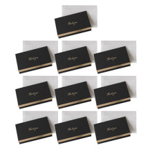 10 Pack Wedding Greeting Cards with Envelopes, Gold Foil Design Thank You Notes Black
