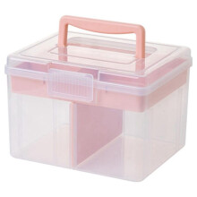 Caja de Almacenamiento Apilable Transparente para Manualidades con Bandeja de Almacenamiento Contenedor de Almacenamiento Multiusos de PláStico