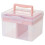 Clear  Stackable Storage Box with Storage Tray Plastic Multipurpose Storage Container Portable Travel Case, 2