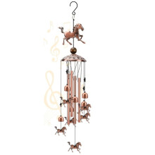 Carillons éOliens de Cheval DéCoration ExtéRieure de Carillons éOliens en Cuivre Zootop avec 1 Perle Porte-Bonheur 4 Tubes en Aluminium 6 Cloches