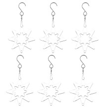 6Pcs 3 Inch Sublimation Wind Spinner Blanks 3D Wind Spinners Hanging Wind Spinners for Christmas Indoor Decoration A