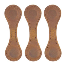 Leather Magnetic Bookmark, Leather Bookmark, Magnet Bookmarks, Handmade, 3Pcs Brown