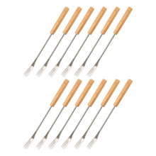 12 St Fondue Gaffel Grill Set Muddler för Cocktails Set ÅTeranväNdbara Fruktgafflar Grillgaffel Doppning Glass Fondue Gafflar