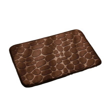 Bath Mat Cobblestone Bathroom Rugs Water Absorbent Bath Mats for Bathroom Machine Washable Bath Rugs(50X80cm,Brown)