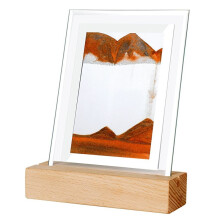 Lampada Notturna in Movimento con Arte Della Sabbia, Sabbie Mobili, Paesaggio 3D, Immagine di Sabbia Che Scorre, Regalo A Forma di Clessidra, Luce