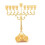 CastiçAl Elegante e Sofisticado para DecoraçãO de Mesa à Luz de Velas para Jantar, Dourado 2