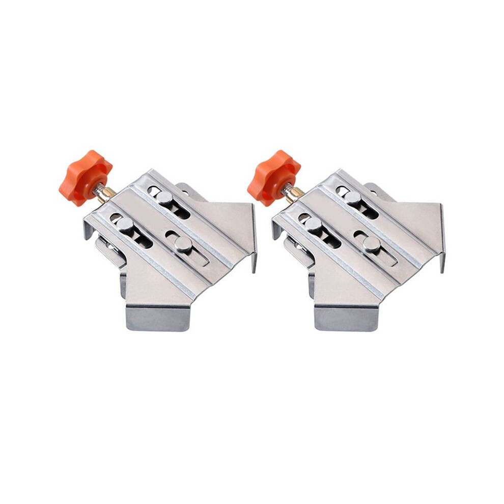 2Pc Carpenter Quick Positioning Clamp For Wood Panel Splicing 90 Degree Right Angle Fixing Clips Right Angle Clamps-Open 6032079605583