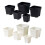 10pcs Flower Pots Design Specifically Plant Containers-White M 2