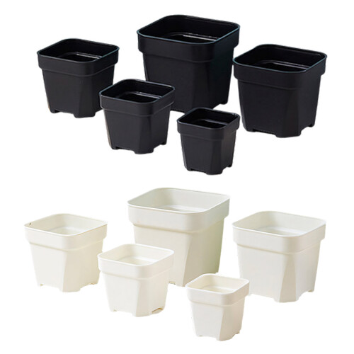 10pcs Flower Pots Design Specifically Plant Containers-White M 1