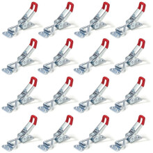20332-P2 Pull Action Toggle Clamp 4001 - 220 Lb Holding Capacity with Red Vinyl Handle Grip, 16 Pack
