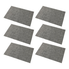 Placemats Set of 6 Washable Wipeable Place Mats for Kitchen Table Heat Resistant Non-Slip Table Mats-B