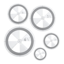 Ensemble de ModèLes de Courtepointe de RèGle de Cercle de 5 PièCes, ModèLes de Cercle pour le Dessin de Courtepointe, RèGle de Coupe de Cercle de