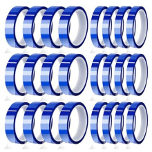 24 Rullar 10mm&20mmx33M VäRmetejp VäRmebestäNdig Tejp för Sublimering VäRmeöVerföRingstejp för VäRmesublimering Press Vinyl