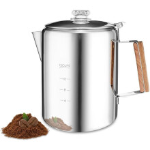Koffiepot Kookplaat Koffiezetapparaat Percolator Kampvuur Koffiepot Roestvrijstalen Koffiepot Kamperen Buitenshuis Thuis 12 Kopjes